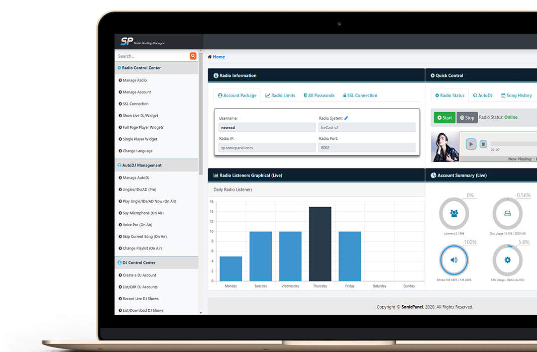 Genius Hosting Web Panel